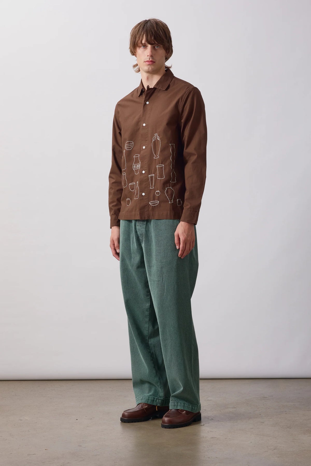 Service Works, Ceramic Resort Shirt, Brown
