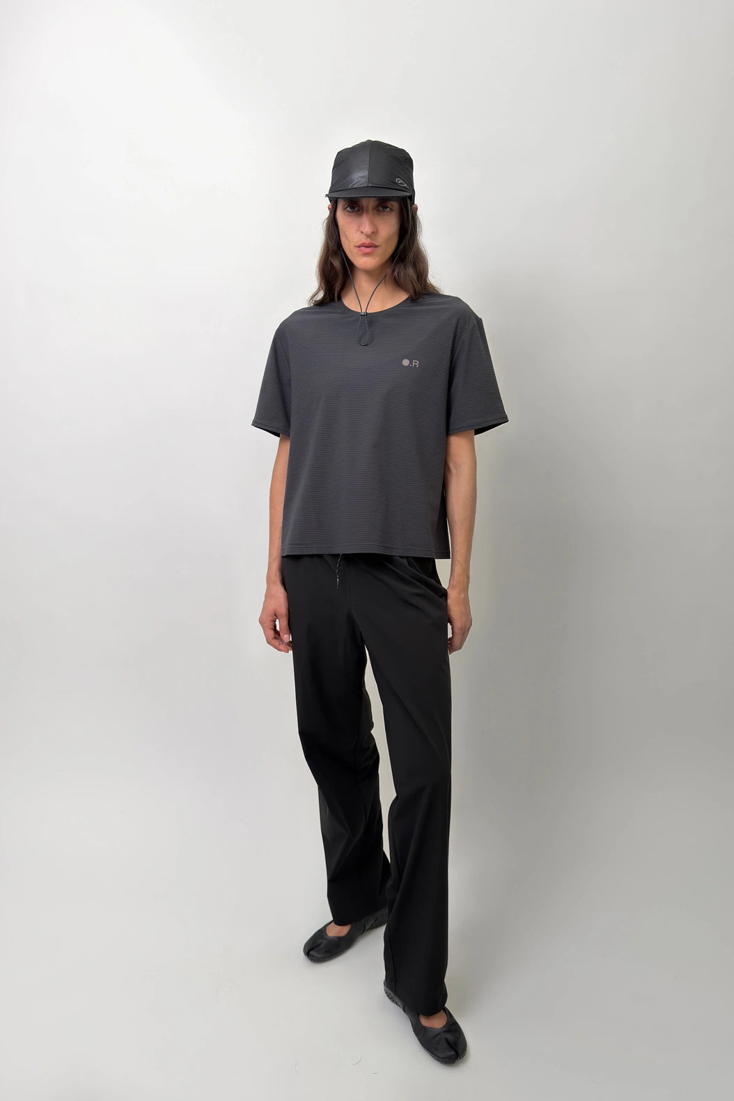 Optimistic Runners, Side Striped Wide Pants, Black