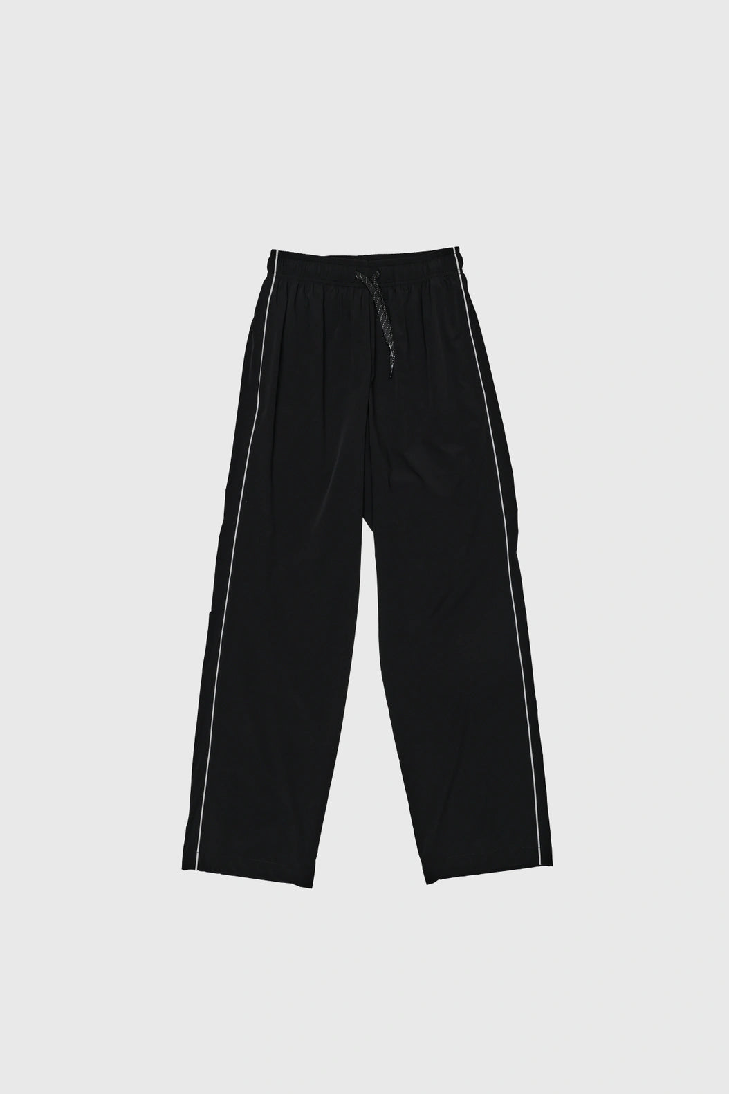 Optimistic Runners, Side Striped Wide Pants, Black
