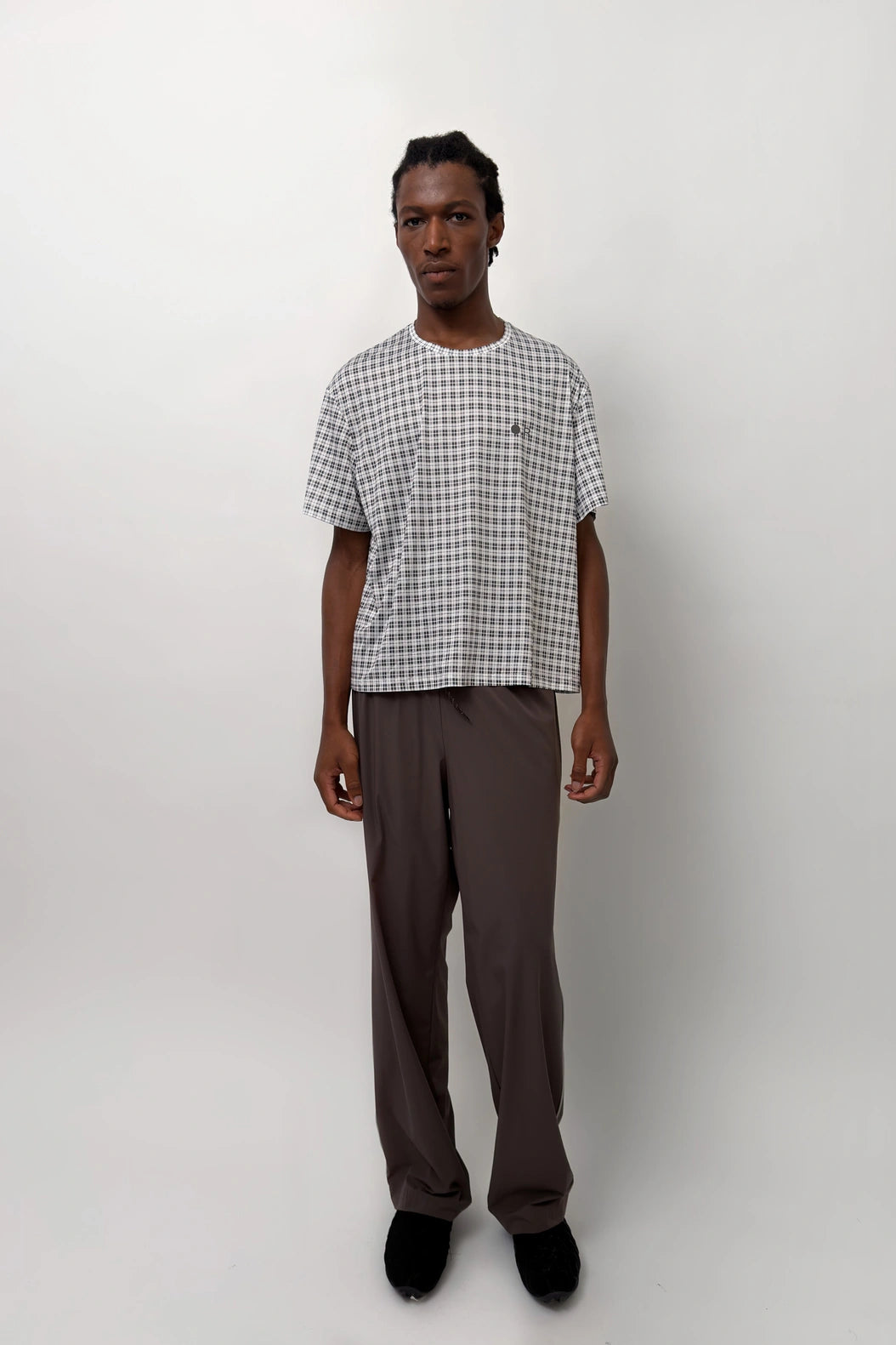 Optimistic Runners, Side Striped Wide Pants, Brown