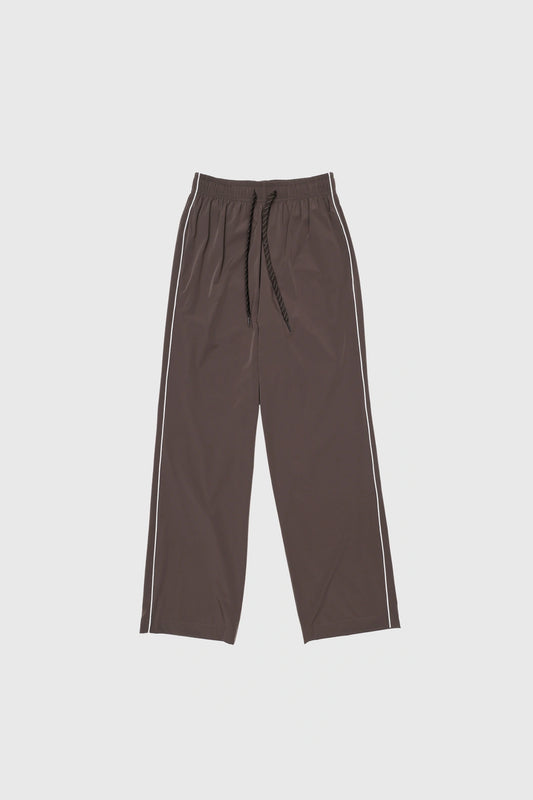 Optimistic Runners, Side Striped Wide Pants, Brown
