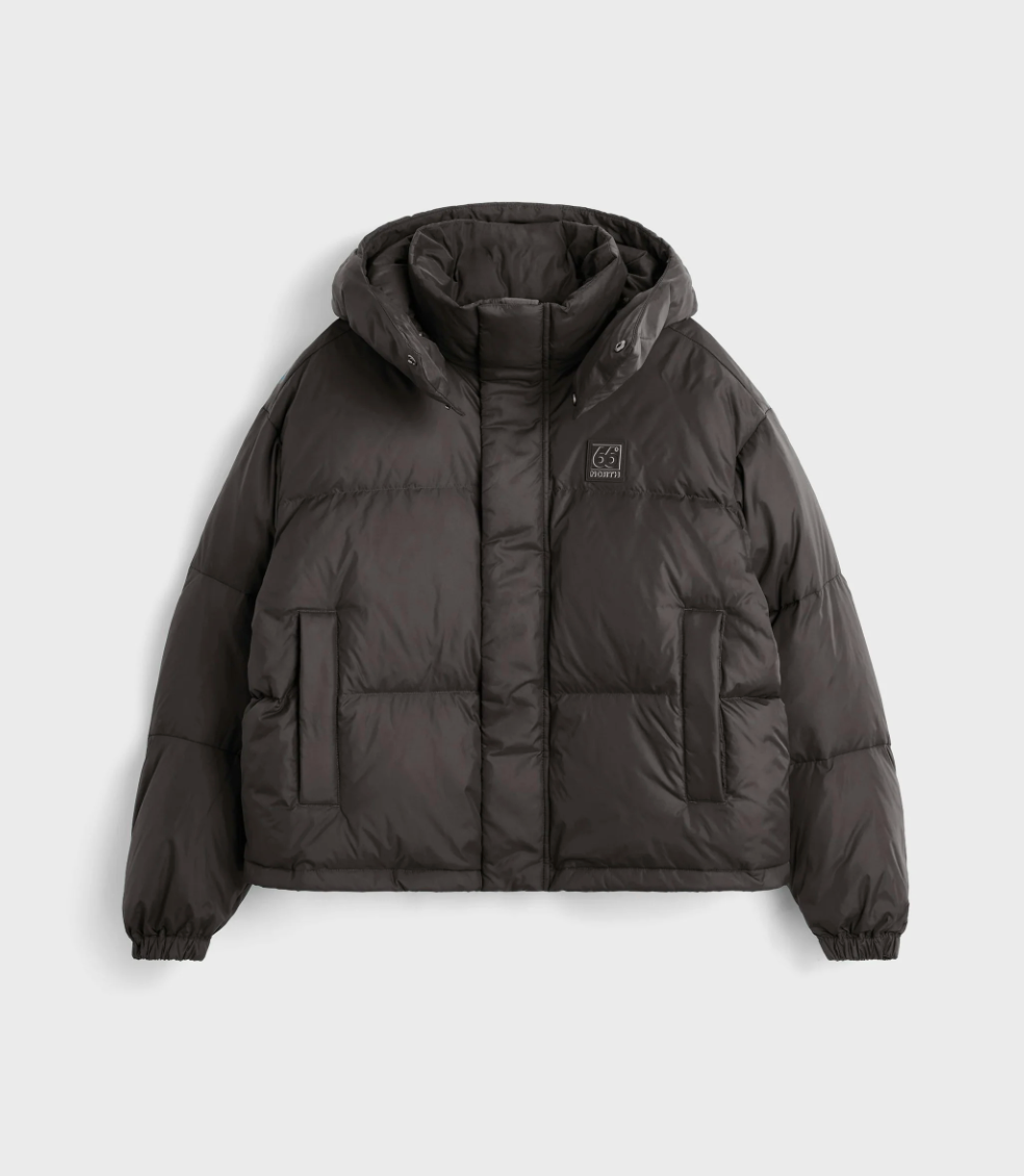 66 North, Dyngja Down W Cropped Jacket, Licorice