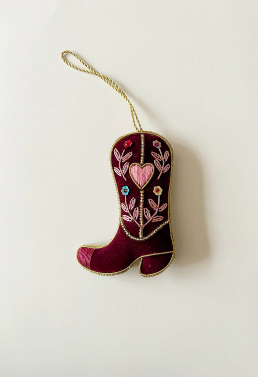 Tiny Tiny, Håndbroderet Cowboy støvle.