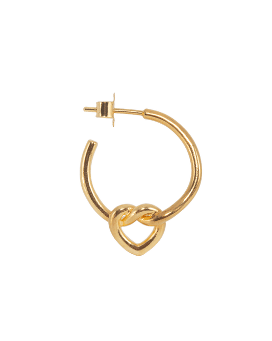 Jane Kønig, Tied heart hoop, Guld