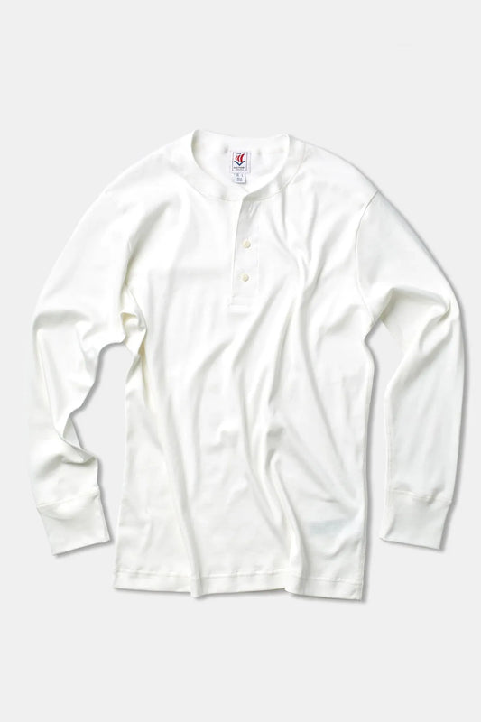 Victory Essentials, VE Karl LS Henley 230, Off White