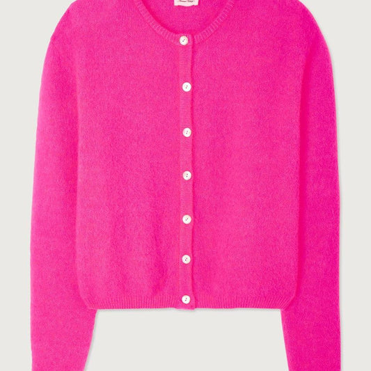 American Vintage, Women's cardigan Vitow, Neon Pink Melange