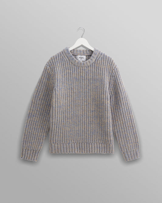 Wax London, WILDE CREW THICK KNIT, BLUE