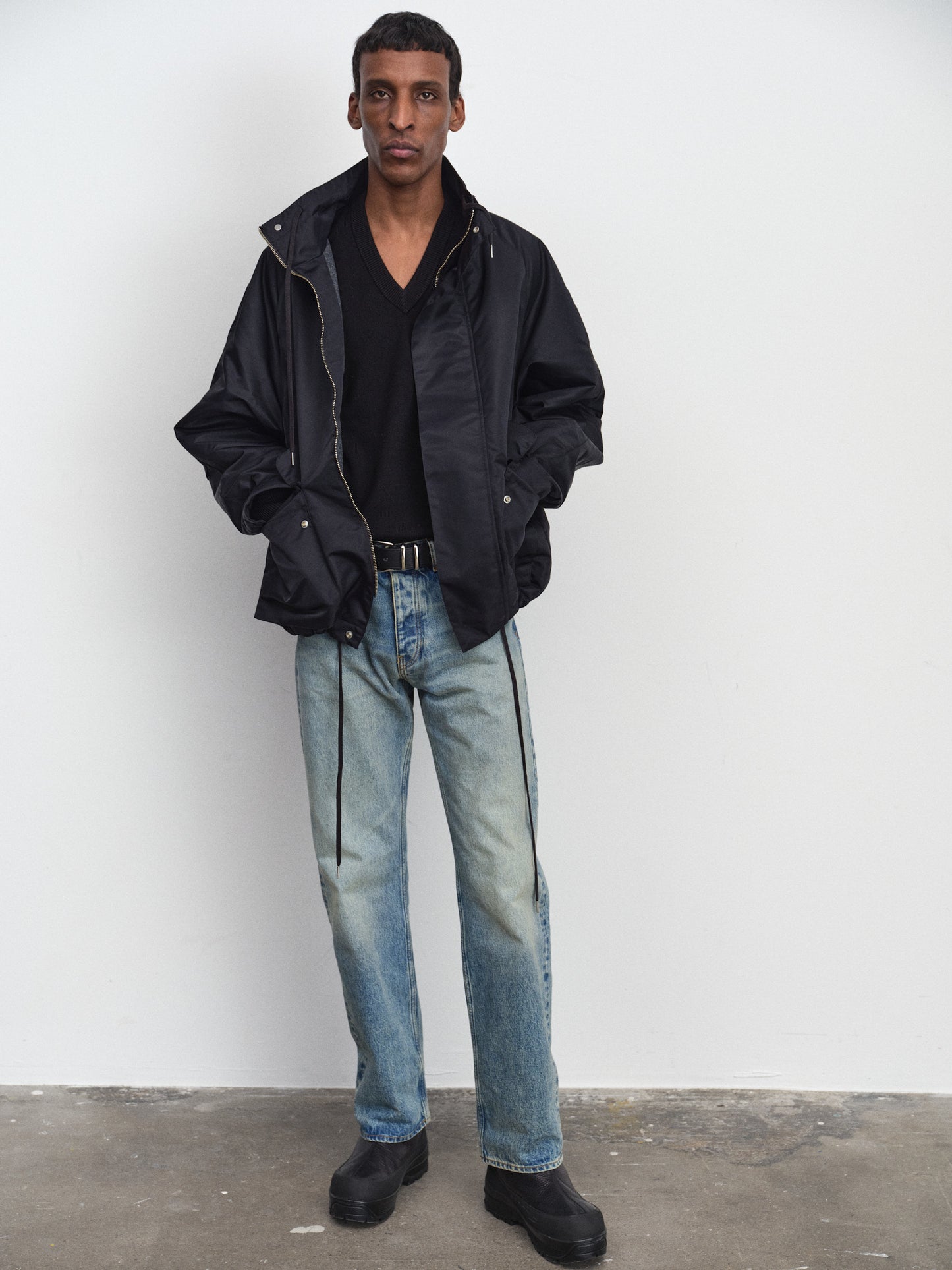 Sunflower, Winter Field Jacket Nylon, 999 Black
