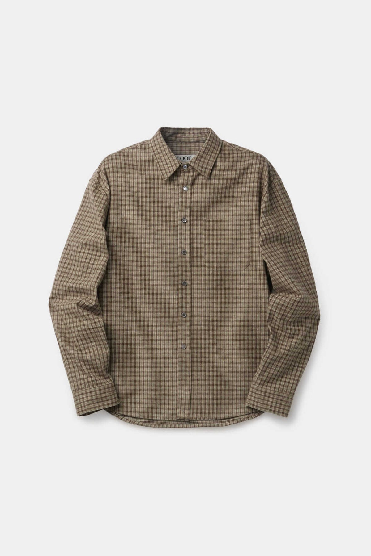 COOR,  Gun club check shirt, Sand green