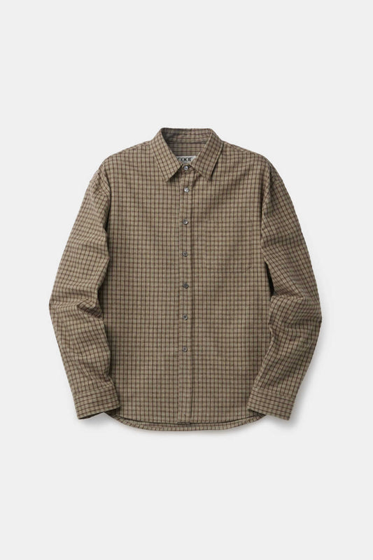 COOR,  Gun club check shirt, Sand green