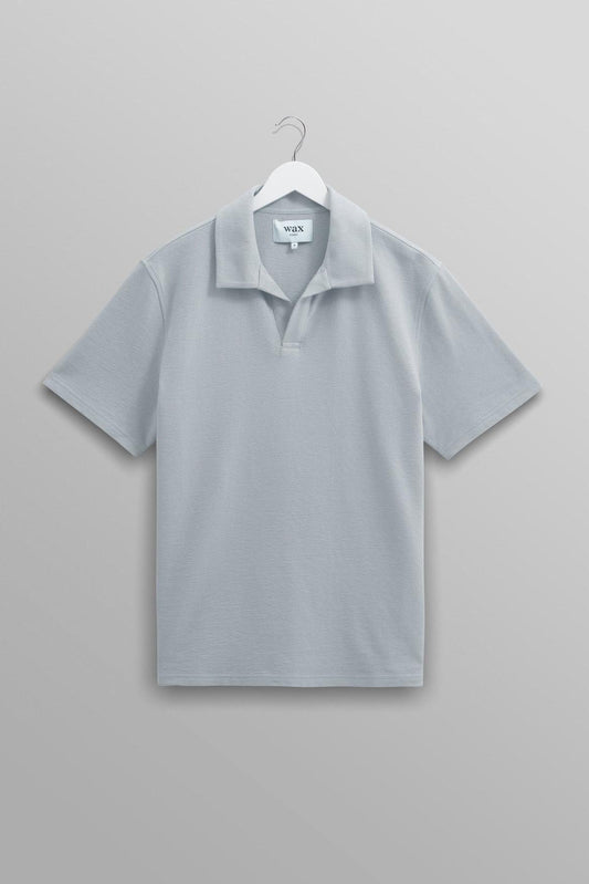 Wax London, Atwood Organic Cotton Polo Shirt, Blue