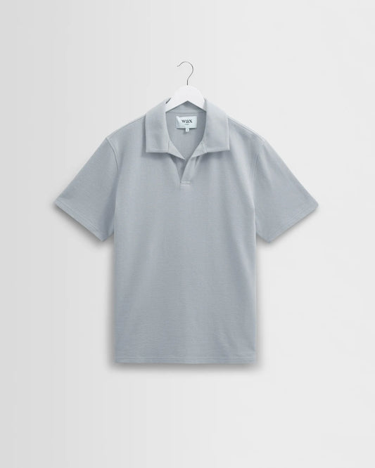 Wax London, Atwood Organic Cotton Polo Shirt, Blue