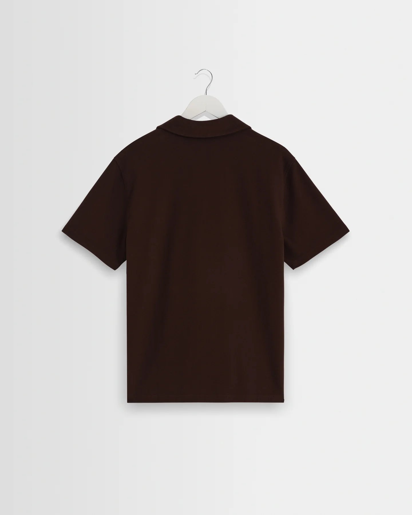 Wax London, Atwood Organic Cotton Polo Shirt, Dark Brown