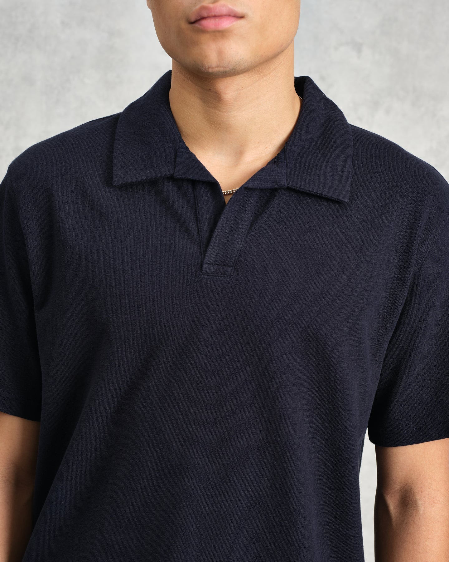 Wax London, Atwood Organic Cotton Polo Shirt, Navy Blue