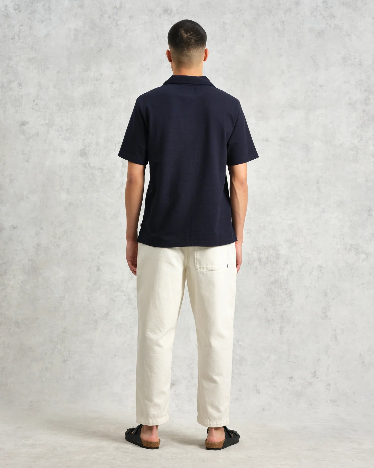 Wax London, Atwood Organic Cotton Polo Shirt, Navy Blue