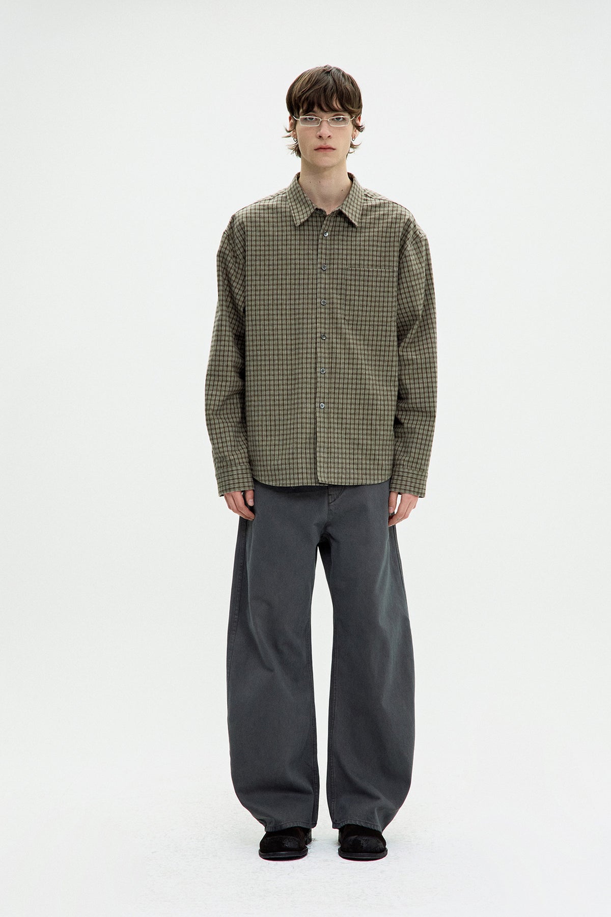 COOR,  Gun club check shirt, Sand green