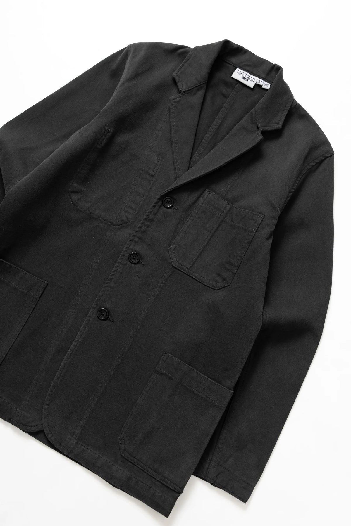 Service Works, Moleskin Server Suit Jacket, Black – Sundown