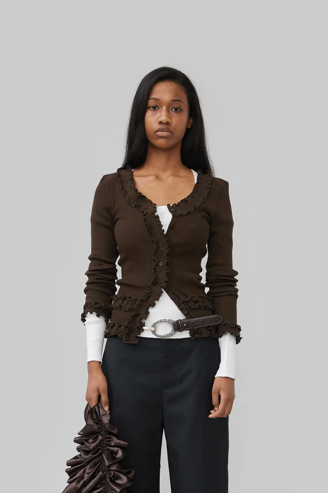 OpéraSport, CAROLINE SEAMLESS CARDIGAN, BROWN