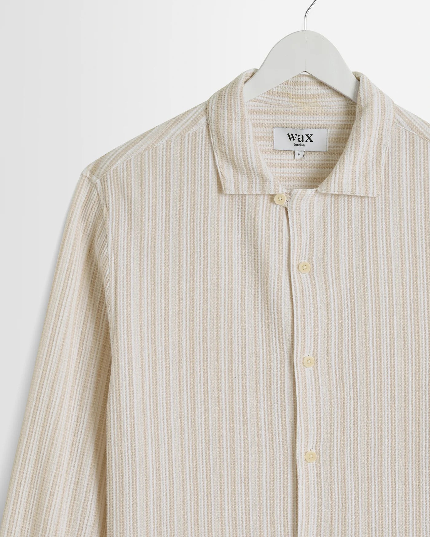 Wax London, Corey Twisted Stripe Shirt, Natural