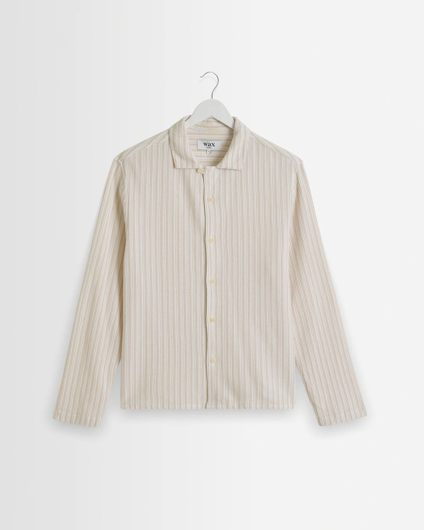 Wax London, Corey Twisted Stripe Shirt, Natural