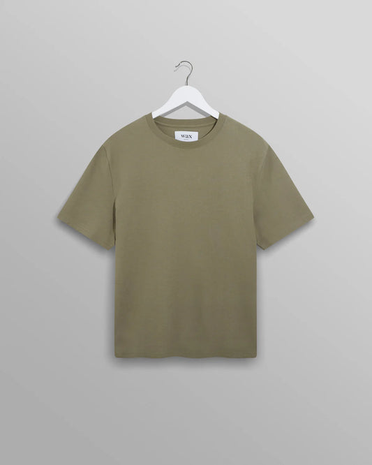 WAX London, Dean Textured Organic Cotton T-Shirt, Green