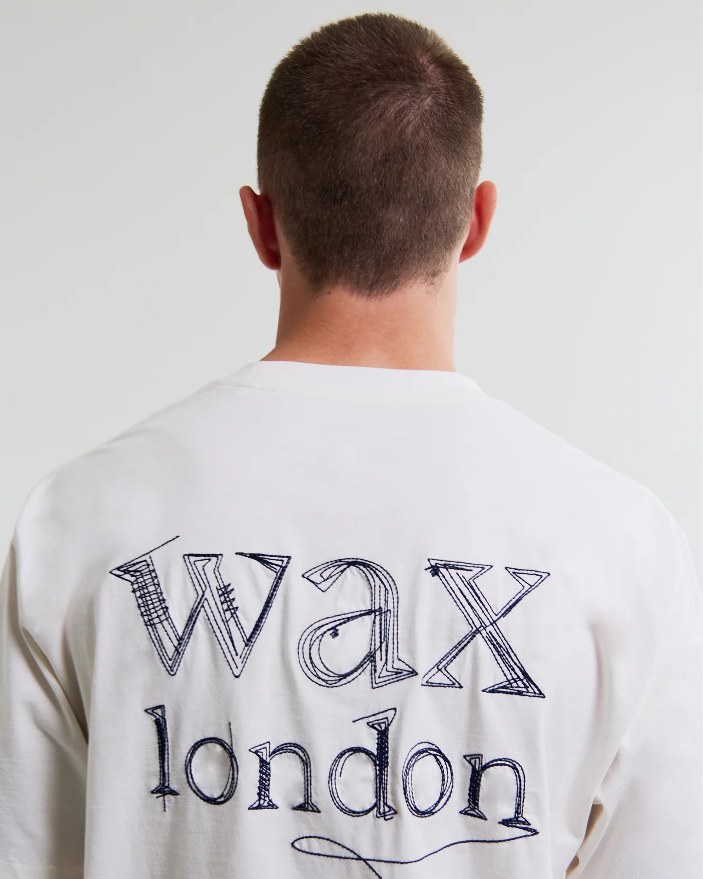 WAX London, Dean Scribble Text T-Shirt, Off White
