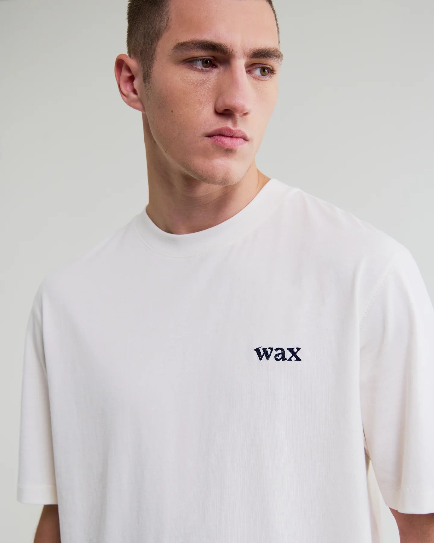 WAX London, Dean Scribble Text T-Shirt, Off White