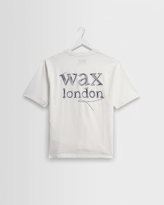WAX London, Dean Scribble Text T-Shirt, Off White