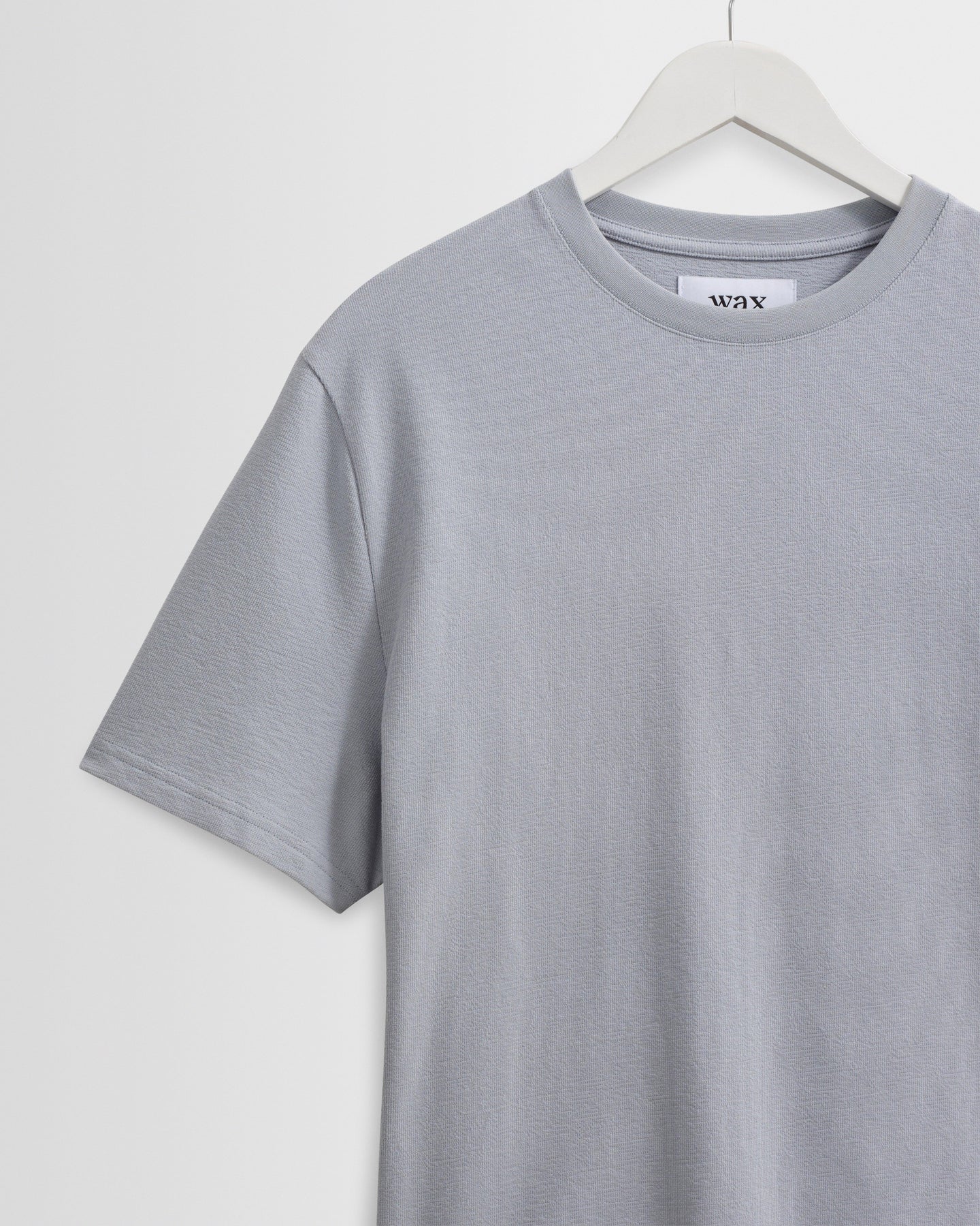 WAX London, Dean Textured Organic Cotton T-Shirt, Blue