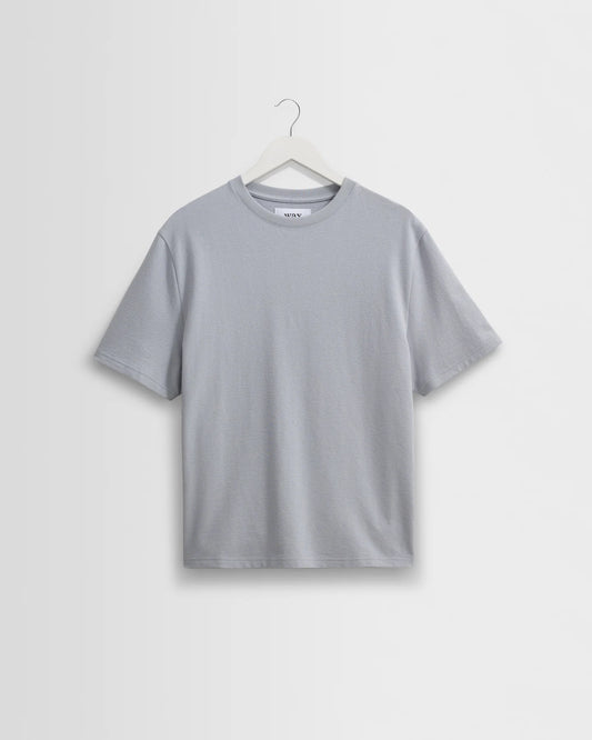 WAX London, Dean Textured Organic Cotton T-Shirt, Blue