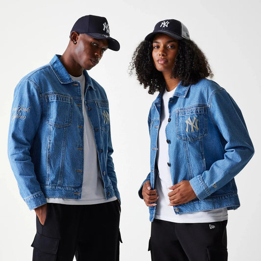 New York Yankees, Denim Jacket, Light Blue
