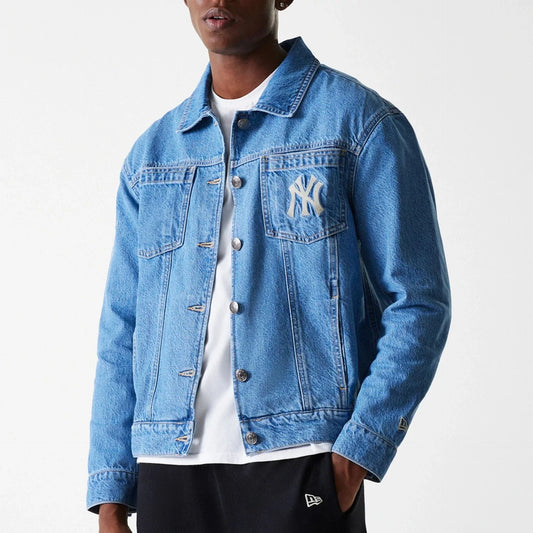 New Era, New York Yankees, Denim Jacket, Light Blue