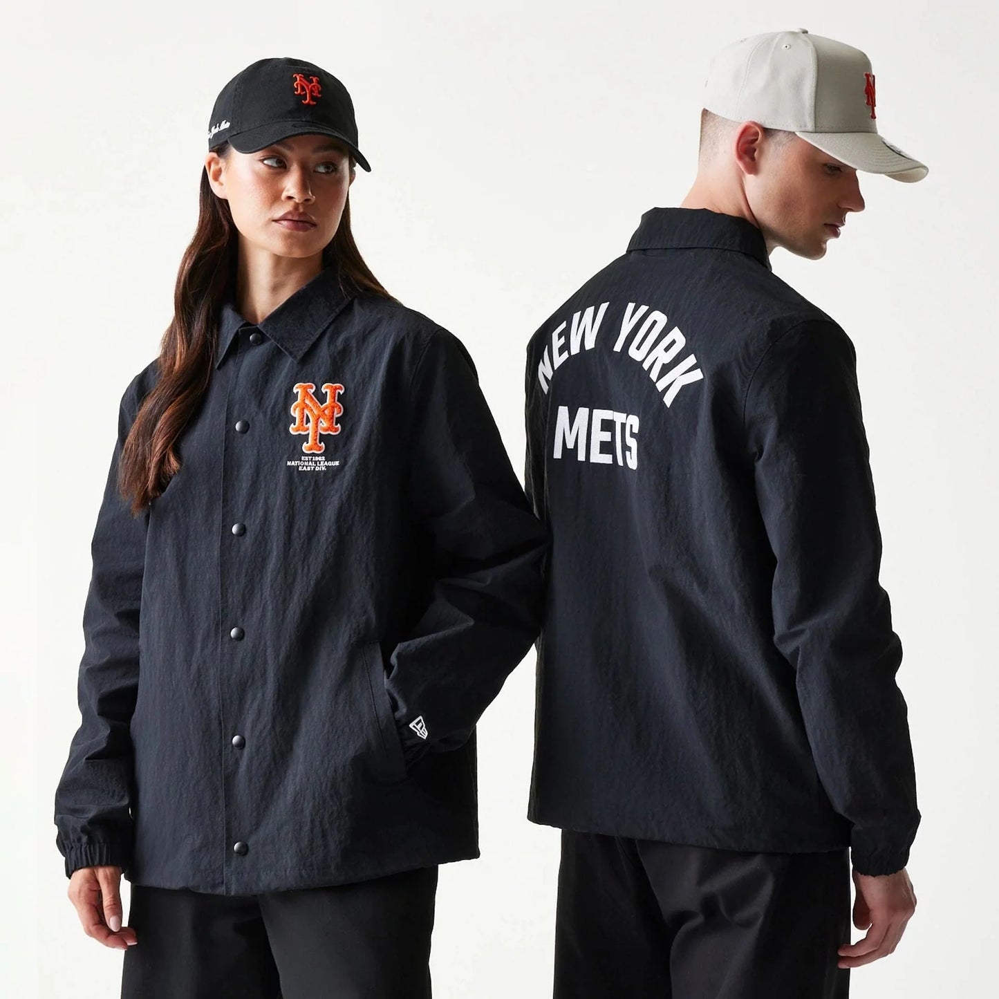 New era, New York Mets MLB Coaches Jacket, Black