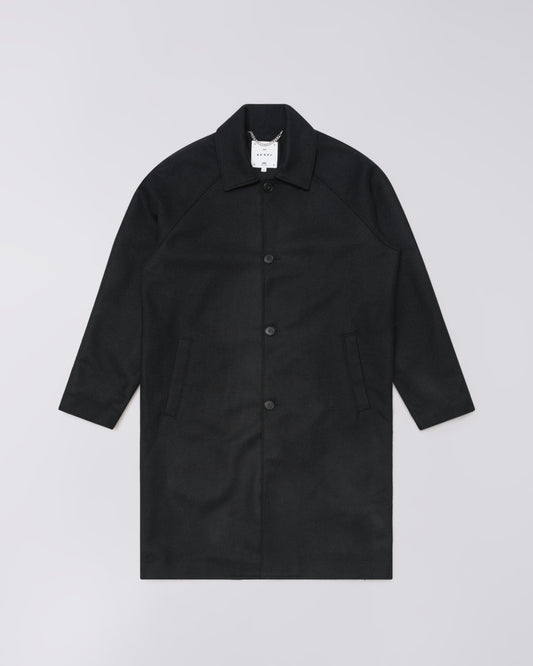 EDWIN, MAC WOOL COAT, Black