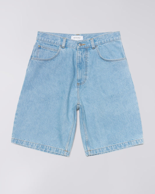 EDWIN, WORKER SHORT, Blue Heavy Bleach Wash