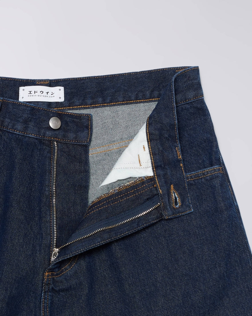 EDWIN, WORKER SHORT, Dark Blue Marble Wash