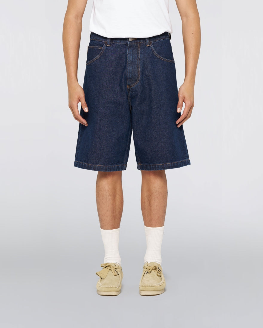 EDWIN, WORKER SHORT, Dark Blue Marble Wash