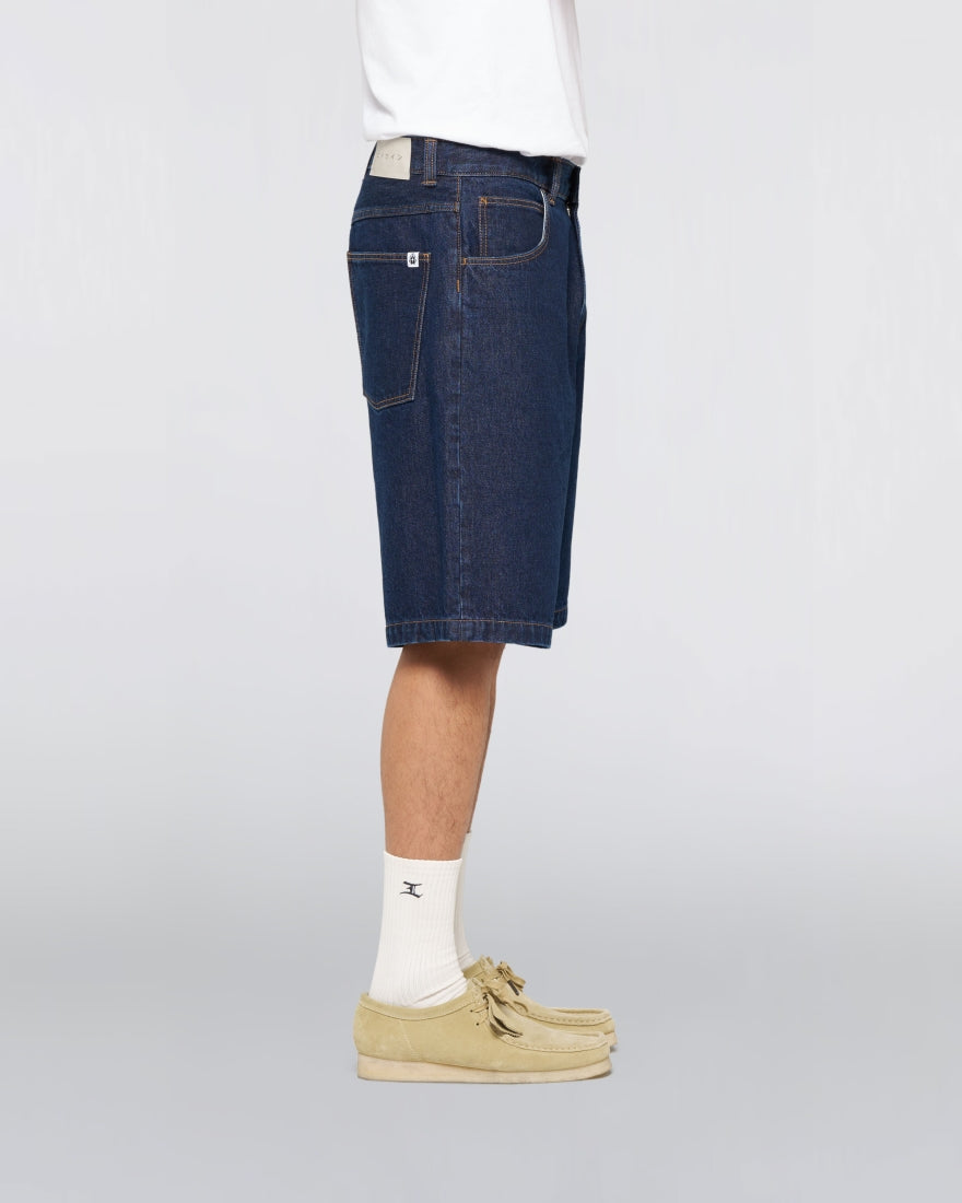 EDWIN, WORKER SHORT, Dark Blue Marble Wash