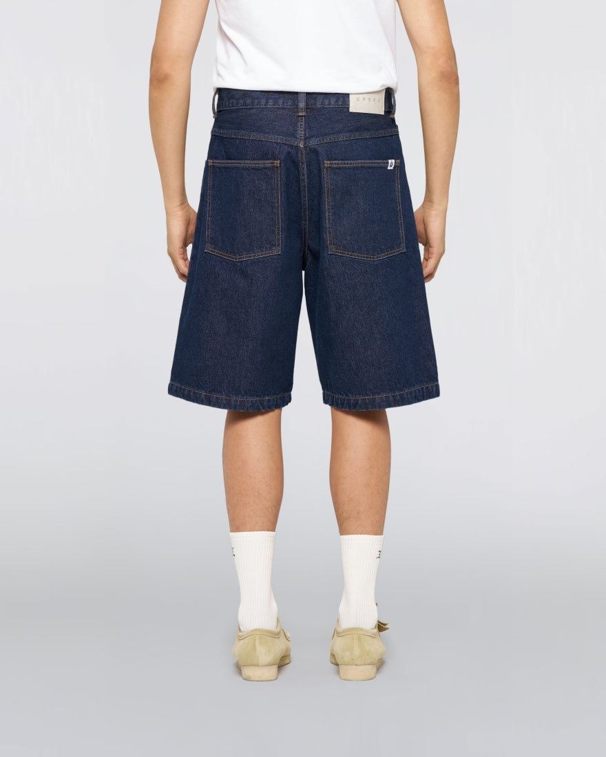 EDWIN, WORKER SHORT, Dark Blue Marble Wash