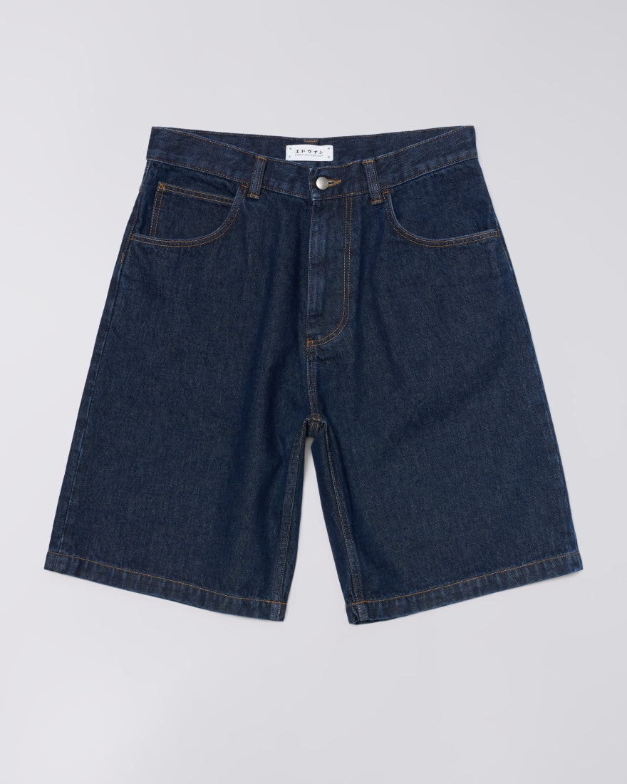 EDWIN, WORKER SHORT, Dark Blue Marble Wash