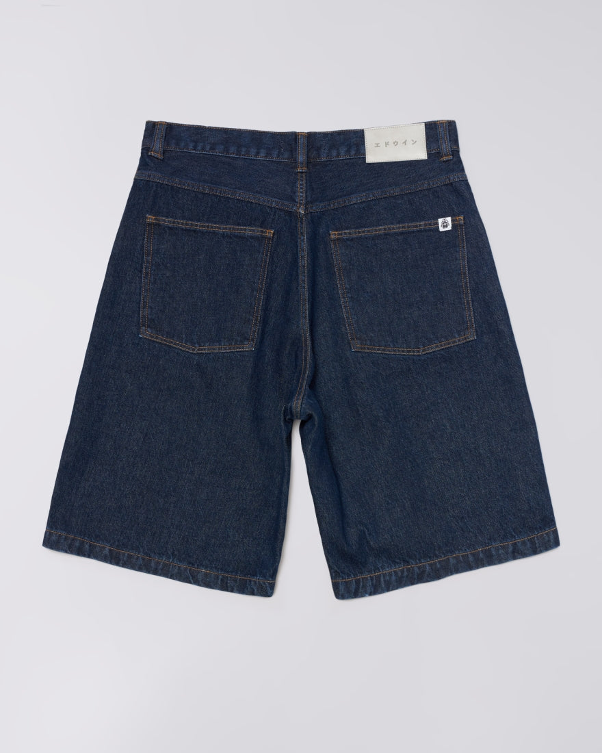 EDWIN, WORKER SHORT, Dark Blue Marble Wash