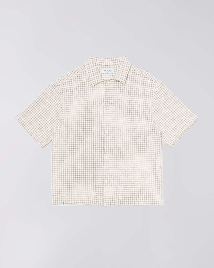EDWIN, ZED SHIRT SS, White & Brown