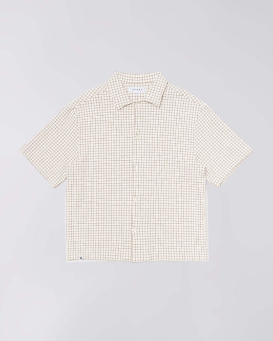 EDWIN, ZED SHIRT SS, White & Brown