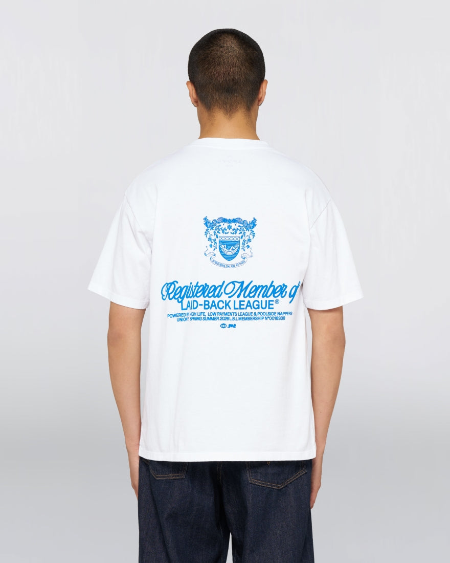 EDWIN , LAID-BACK LEAGUE T-SHIRT, White