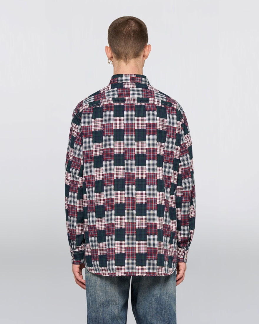 EDWIN, WORK SHIRT, Green & Red