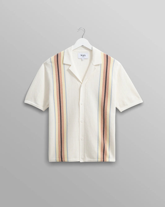WAX London, Ivy Polo Shirt, Ecru And Multicolour Striped