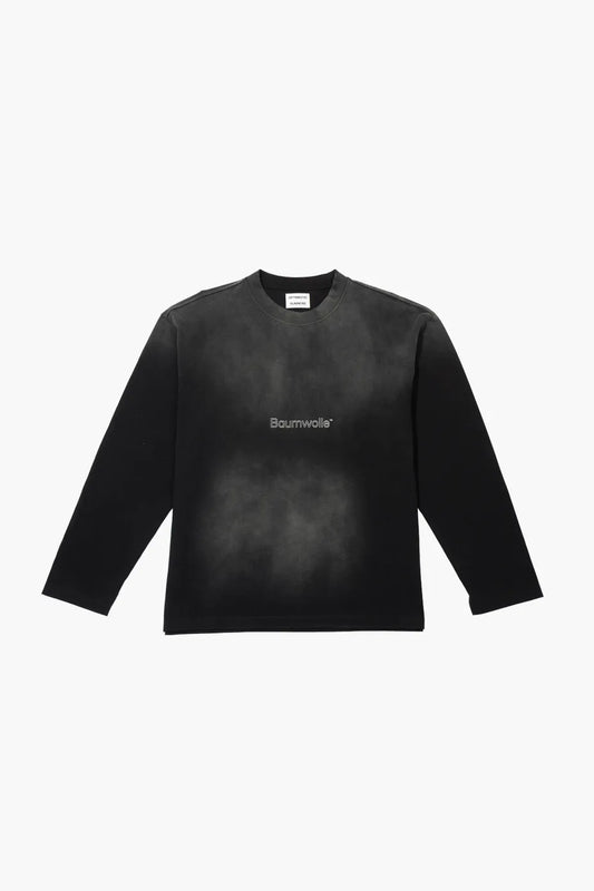 Optimistic Runners, Baumwolle Longsleeve T-shirt, Washed Black