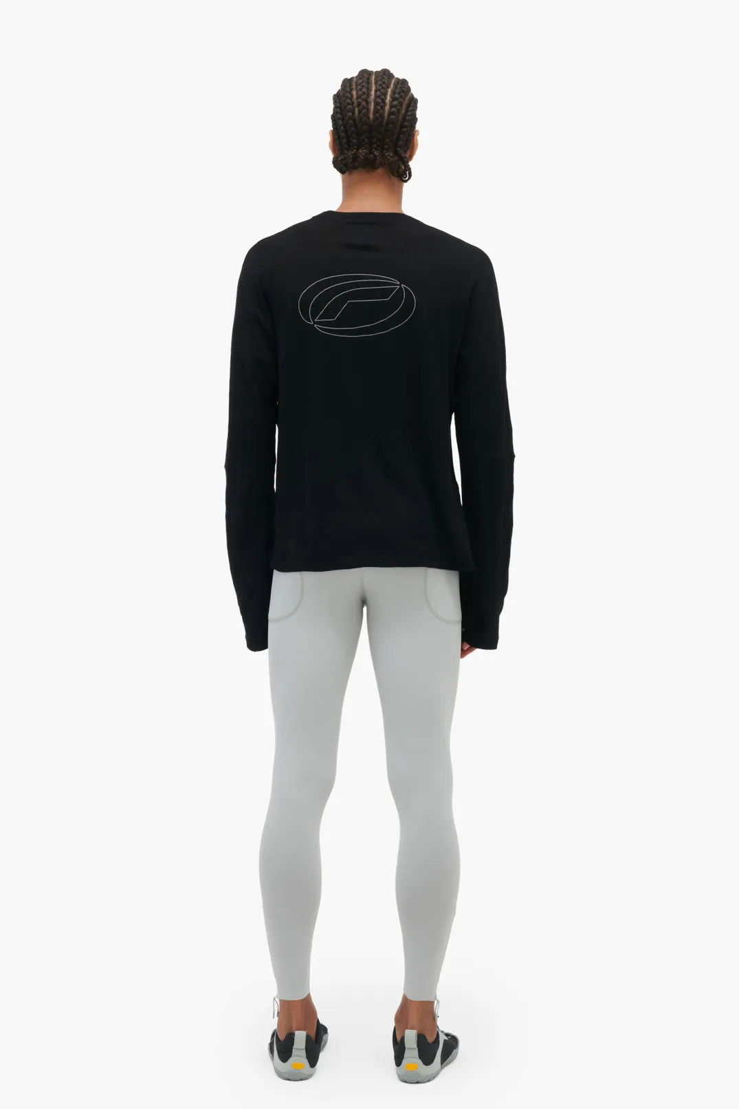 Optimistic Runners, Merino Wool Longsleeve, Black