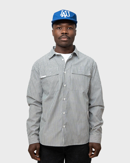 LAU LAU, Box Shirt, Sort / hvid striber