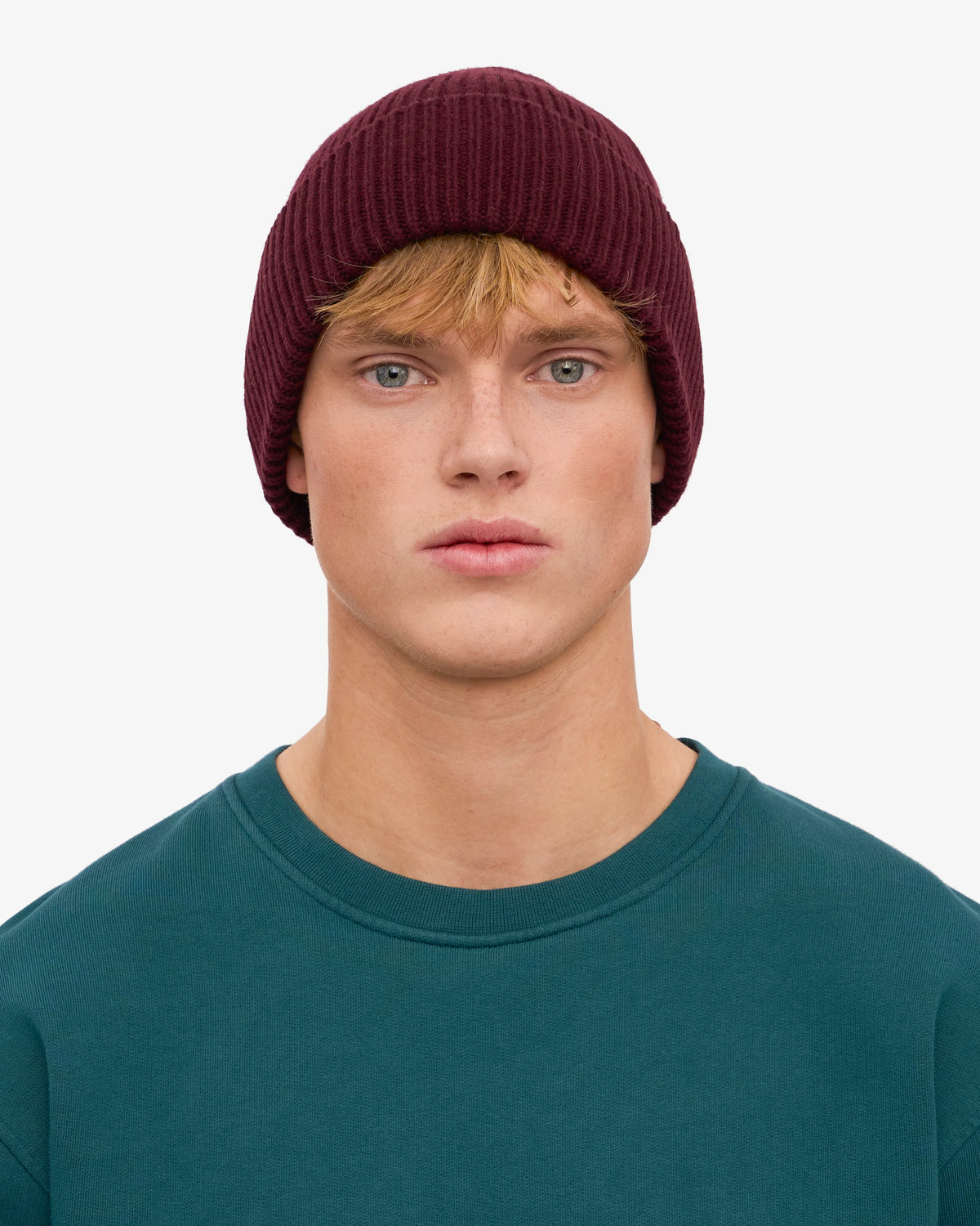 Colourful Standard, Merino Wool Beanie, Oxblood Red